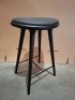 1 X COPE 740 HIGH STOOL IN BLACK IN SIZE H 70 - NOTE EX DISPLAY SOME MARKS SCUFFS AND CRACKS - - 2