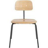 1 X KEVI 2060 DINING CHAIR IN BLACK / OAK IN SIZE H470 X W 510 X D530 MM - RRP &pound;335 - NOTE EX DISPLAY MARKS AND SCRUFFS