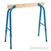 7 X BRAND NEW SILVERLINE WOOD AJUSTABLE TRESTLE 4 ADJUSTABLE HEIGHTS OF 650 , 700 , 800 AND 900 MM - MAX LOAD 150KG - IN 7 BOXES - RRP EACH &pound;57 - TOTAL RRP IN LOT &pound;399