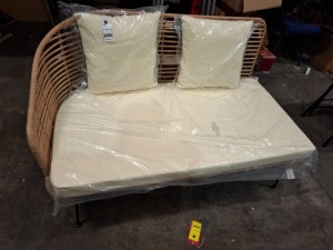 1 X PART ONLY OF ERICA 2 SEATER GARDEN SOFA IN NATURAL / CREAM