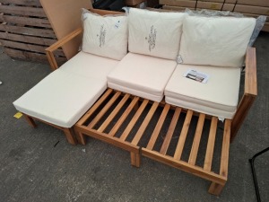 1 X STUDIO MILAN GARDEN MOVEABLE SOFA -IN NATURAL - NOTE PRE - BUILT- CUSTOMER RETURNS -