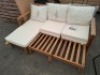 1 X STUDIO MILAN GARDEN MOVEABLE SOFA -IN NATURAL - NOTE PRE - BUILT- CUSTOMER RETURNS -