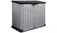 1 X KETER OUTDOOR STORAGE BOX IN GREY / BLACK 1200L IN ONE BOX (NOTE CUSTOMER RETURNS )