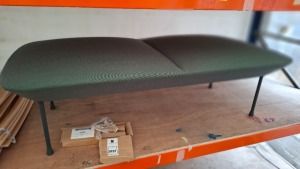 1 X BRAND NEW MUUTO OSLO BENCH IN SIZE L150 X H 45 X W 73 CM IN GREEN - RRP £1,745