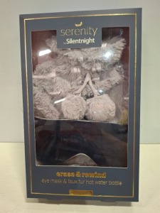 13 X BRAND NEW SILENTNIGHT SERENITY HOT WATER BOTTLE EYE MASK SETS IN ONE BOX - RRP EACH £16