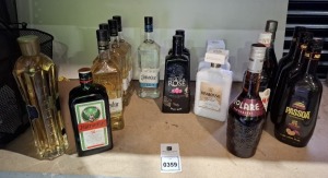 17 X BRAND NEW MIXED ALCOHOL LOT CONTAINING 5 EL JIMADOR REPOSADO TEQUILA 70CL , 2 LIQUEUR DE TEQUILA ROSE STRAWBERRY 700ML , 2 DISARONNO VELVET LIQUEUR 700ML , 3 PASSOA THE PASSION DRINK 70CL , 1 JAGERMEISTER 700ML ETC