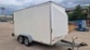 BLUE LINE TRAILER WITH TWIN AXLE 3500KG BOX TRAILER WITH BRADLEY HITCH AND REAR RAMP 4300MM LONG 1700MM WIDE 2100MM TALL YOM: NOT KNOWN (SEE PLATE IMAGE FOR DETAILS)