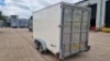 BLUE LINE TRAILER WITH TWIN AXLE 3500KG BOX TRAILER WITH BRADLEY HITCH AND REAR RAMP 4300MM LONG 1700MM WIDE 2100MM TALL YOM: NOT KNOWN (SEE PLATE IMAGE FOR DETAILS) - 3