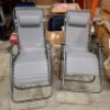 1 X BRAND NEW PAIR OF ROYALE LOUNGERS WITH PILLOW IN BLACK / GREY IN SIZE L176 X 64 X 108 X 46 CM