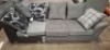 1 X ECLIPSE 3 SEATER SOFA WITH 6 CUSHIONS ( 3RD PART IS MISSING)