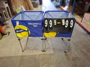 7 X BRAND NEW VOLLEYBALL EQUIPMENT TO INCLUDE 5X SCOREBOARDS AND 2X VOLLEYBALL HOLDERS