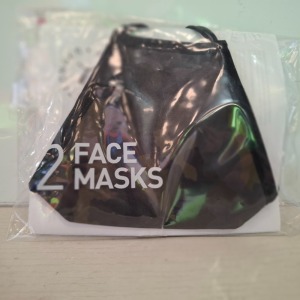 100 X PUMA CORE FACE MASKS IN BLACK IN ONE BOX