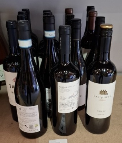 17 X BRAND NEW MIXED WINE LOT CONTAINING LONE PALM VUBEYARD OLD VINE 2022 750ML , PASQUIERS SHRAZ 750ML 13% , TABALI PEDREGOOS GRAN RESERVA 2023 750ML 14% , MOTEPULCIANO D'ABRUZZO 75CL 12.5% ETC