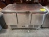 1 X ADEXA 3 DOOR REFRIGERATION COUNTER TOP ON WHEELS