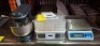 3 X MIXED LOT CONTAINING 1 BRECKNELL SCALE , 1 SALTER 1200W MIXER , 1 HOMCOM FOOD DEHYDRATOR