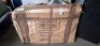 1 X STUDIO 4 PIECE SLING GARDEN SET TO INCLUDE LOVESEAT , TABLE , 2 CHAIRS IN GREEN IN ONE BOX ( NOTE CUSTOMER RETURNS - UNKNOWN CONDITION ) - 2