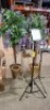6 X PIECE MIXED LOT CONTAINING 2 LARGE ARTIFICIAL PLANTS , 1 TRIPOD , 1 RING LIGHT WITH PHONE HOLDER , 1 NEEWER LED VIDEO LIGHT