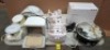 9 X PIECE MIXED SALON EQUIPMENT LOT CONTAINING 3 X PHD SAFEWAX GENERATION HEATERS DESIGNED FOR HYGIENIC HAIR REMOVAL , 1 X ONESIEN LED BIO LIGHT THERAPY FACIAL SKIN CARE MACHINE , 2 X OUTBACK ORGANICS WAX HEATERS , 1 X TOWEL WARMER ETC