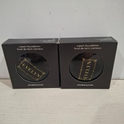 25 X BRAND NEW EVELYN FOUNDATION MAKEUP IN VARIOUS COLOURS IE WARM YELLOW , COOL WARM , COOL NATURAL ETC RRP EACH &pound;25