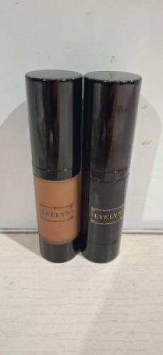 24 X BRAND NEW EVELYN FOUNDATION IN VARIOUS COLOURS IE WARM YELLOW , CAMERA READY , MOVIESTAR ETC RRP EACH &pound;28.50 TOTAL RRP &pound;684
