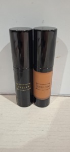 23 X BRAND NEW EVELYN FOUNDATION IN VARIOUS COLOURS IE WARM YELLOW , CAMERA READY , MOVIESTAR , COOL NEUTRAL ETC RRP EACH £28.50 TOTAL RRP £655