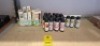 50 X BRAND NEW MIXED SALON HAIR DYE LOT CONTAINING REDKEN SHADES EQ PERMANENT HAIR GLOSS IN ELECTRIC SHOCK , SILVER GREEN , AQUA BLUE , PASTEL PINK ETC , PIGMENTS ALFAPARF IN ASH GOLD , BRONZE , GREY BLACK , GOLDEN MAHOGANY ETC