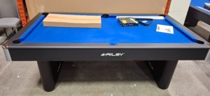 1 X BRAND NEW PRE - BUILT RILEY 7 FOOT POOL TABLE WITH ALL ACCESSORIES