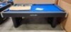 1 X PRE - BUILT RILEY 7 FOOT POOL TABLE WITH ALL ACCESSORIES (NOTE SOME DAMAGE TO SIDE PANELS BUT STILL FULLY FUNCTIONAL )
