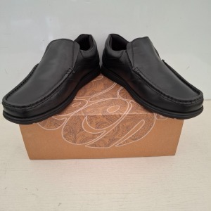 20 X PAIRS OF BRAND NEW ADULT PRETTY GREEN WALTHAM SLIP ON SHOES IN BLACK ALL IN SIZE 12 - RRP FOR EACH IS £64 - TOTAL RRP FOR LOT IS £1280