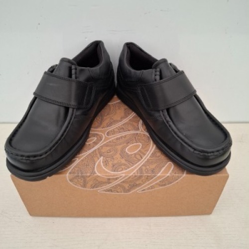 24 X PAIRS OF BRAND NEW KIDS PRETTY GREEN HARROW VELCRO SHOES IN BLACK ALL IN SIZE 2 RRP FOR EACH IS &pound;45 - TOTAL RRP FOR LOT &pound;1080