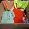 400 + BRAND NEW MIXED CLOTHING LOT CONTAINING, LUSTRIN WOMENS TOP IN OLIVE GREEN IN SIZE 36, LUSTRIN WOMENS OPEN LONG SLEEVED TOP IN RED IN SIZE 40, GDG ACTUEL WOMENS TOP IN BLACK AND WHITE IN SIZE L (IN 1 PALLET BOX)