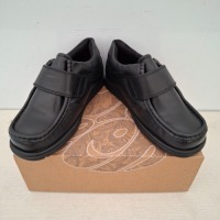 24 X PAIRS OF BRAND NEW KIDS PRETTY GREEN HARROW VELCRO SHOES IN BLACK ALL IN SIZE 2 RRP FOR EACH IS &pound;45 - TOTAL RRP FOR LOT &pound;1080