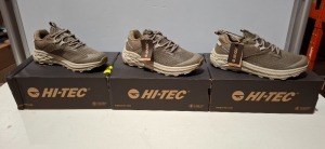 11 X BRAND NEW MENS HI - TEC FUSE WALKING TRAINERS IN GREEN / PLAZA TAUPE ALL IN SIZE 8 UK