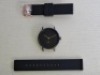 10 X BRAND NEW KANSKE STAINLESS STEEL WATCH IN COLOUR BLACK WITH 10 BLACK RUBBER STRAPS (NOTE NO STRAP SPRING BARS )