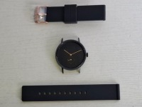 10 X BRAND NEW KANSKE STAINLESS STEEL WATCH IN COLOUR BLACK WITH 10 BLACK RUBBER STRAPS (NOTE NO STRAP SPRING BARS )
