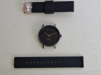 10 X BRAND NEW KANSKE STAINLESS STEEL WATCH IN COLOUR BLACK WITH 10 BLACK RUBBER STRAPS (NOTE NO STRAP SPRING BARS )