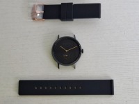 10 X BRAND NEW KANSKE STAINLESS STEEL WATCH IN COLOUR BLACK WITH 10 BLACK RUBBER STRAPS (NOTE NO STRAP SPRING BARS )