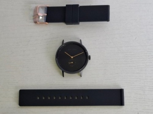 10 X BRAND NEW KANSKE STAINLESS STEEL WATCH IN COLOUR BLACK WITH 10 BLACK RUBBER STRAPS (NOTE NO STRAP SPRING BARS )