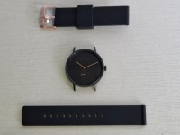 10 X BRAND NEW KANSKE STAINLESS STEEL WATCH IN COLOUR BLACK WITH 10 BLACK RUBBER STRAPS (NOTE NO STRAP SPRING BARS )