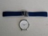 10 X BRAND NEW KANSKE STAINLESS STEEL WATCH IN COLOUR SILVER WITH 10 NAVY BLUE RUBBER STRAPS (NOTE NO STRAP SPRING BARS )