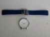10 X BRAND NEW KANSKE STAINLESS STEEL WATCH IN COLOUR SILVER WITH 10 NAVY BLUE RUBBER STRAPS (NOTE NO STRAP SPRING BARS )