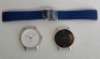 10 X BRAND NEW KANSKE STAINLESS STEEL WATCH IN 2 COLOURS 7 IN SILVER AND 3 IN ROSE GOLD WITH 10 BLUE RUBBER STRAPS (NOTE NO STRAP SPRING BARS )