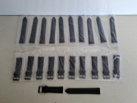 150 X BRAND NEW BLACK LEATHER WATCH STRAPS IN ONE PLASTIC TUB (NOTE NO STRAP SPRING BARS )