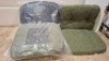 3 X BRAND NEW CANE - LINE MIXED CUSHION SET 2 FOR CHAIR IN GREEN - RRP EACH SET &pound;195 - AND ONE SET BREEZE LOUNGE CHAIR CUSHION SET IN NAVY BLUE - RRP &pound;135 TOTAL RRP FOR LOT &pound;525