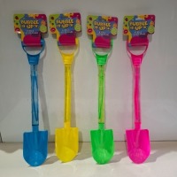 144 X BRAND NEW 3 IN 1 BUBBLE BLASTER SPADE IN ASSORTED COLOURS IN 12 BOXES