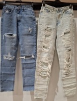 20 X BRAND NEW PAIRS OF MISSGUIDED DENIM JEANS IN SIZE 10 - 12