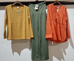 20 X BRAND NEW MIXED MAMALICIOUS CLOTHING LOT TO INCLUDE MELANI TOPS - FLEECE ZIPPER TOPS - BURNT TOP - STRAIGHT PANTS - MUSTARD TOP ETC ALL IN VARIOUS SIZES