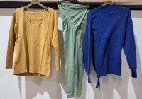 20 X BRAND NEW MIXED MAMALICIOUS CLOTHING LOT TO INCLUDE JEANNE LEGGINGS - TUBE BRAS - MESH MAXI DRESS - MUSTARD TOPS - KNITTED TOPS ETC ALL IN VARIOUS SIZES