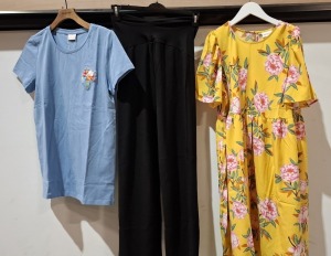20 X BRAND NEW MIXED MAMALICIOUS CLOTHING LOT TO INCLUDE JEANE LEGGINGS - TIGER PRINT DRESS - BLACK DENIM JEANS - STRAIGHT PANTS - FLOWER PRINT DRESS ETC ALL IN VARIOUS SIZES