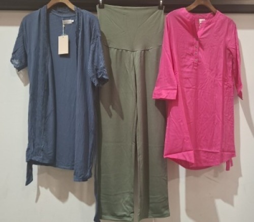 20 X BRAND NEW MIXED MAMALICIOUS CLOTHING LOT TO INCLUDE MELANGE TOPS - ROSE TOPS - STRAIGHT PANTS - WOVEN TOP ETC ALL IN VARIOUS SIZES